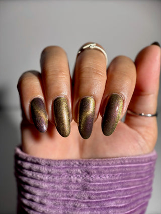 Image provided for Bee's Knees by a paid swatcher featuring the nail polish " We can Both be Human "