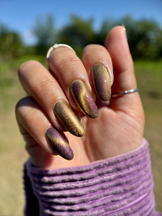 Image provided for Bee's Knees by a paid swatcher featuring the nail polish " We can Both be Human "