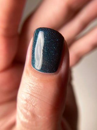 Image provided for Bee's Knees by a paid swatcher featuring the nail polish " From the Depths "
