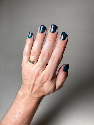 Image provided for Bee's Knees by a paid swatcher featuring the nail polish " From the Depths "