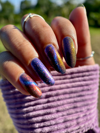 Image provided for Bee's Knees by a paid swatcher featuring the nail polish " Take Me with You "