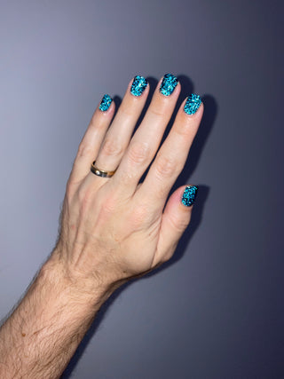 Image provided for Bee's Knees by a paid swatcher featuring the nail polish " From the Depths "