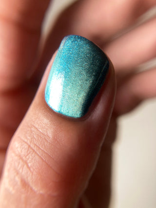 Image provided for Bee's Knees by a paid swatcher featuring the nail polish " I Can't Drown my Demons they Know How to Swim "