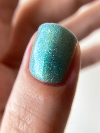 Image provided for Bee's Knees by a paid swatcher featuring the nail polish " Seafoam in my Blood "