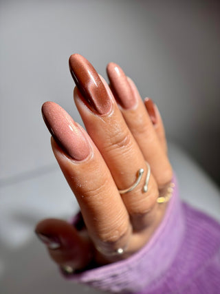 Image provided for Bee's Knees by a paid swatcher featuring the nail polish " She is Gone and I Long to Follow "