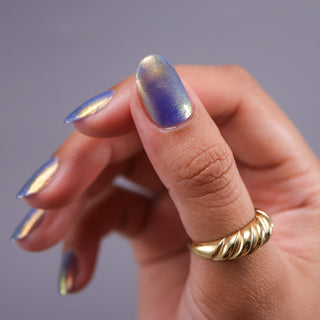 Image provided for Bee's Knees by a paid swatcher featuring the nail polish " Strength of Courage "