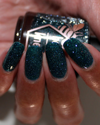 Image provided for Bee's Knees by a paid swatcher featuring the nail polish " From the Depths "