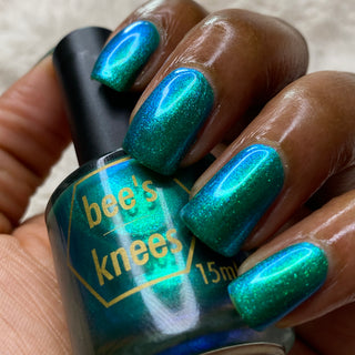 Image provided for Bee's Knees by a paid swatcher featuring the nail polish " A Terrible Price "