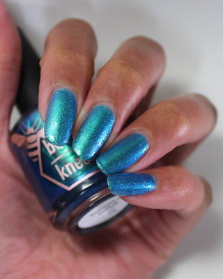 Image provided for Bee's Knees by a paid swatcher featuring the nail polish " Enchanted or Entitled? "