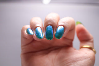 Image provided for Bee's Knees by a paid swatcher featuring the nail polish " A Terrible Price "