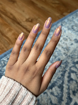 Image provided for Bee's Knees by a paid swatcher featuring the nail polish " Go Home "