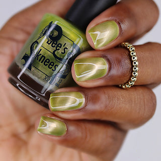 Image provided for Bee's Knees by a paid swatcher featuring the nail polish " Happy Tuesday "