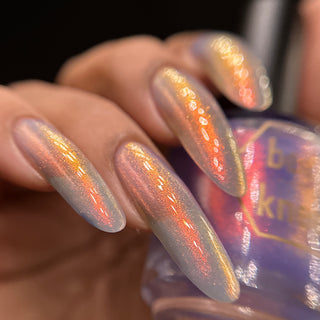 Image provided for Bee's Knees by a paid swatcher featuring the nail polish " That Went Well "