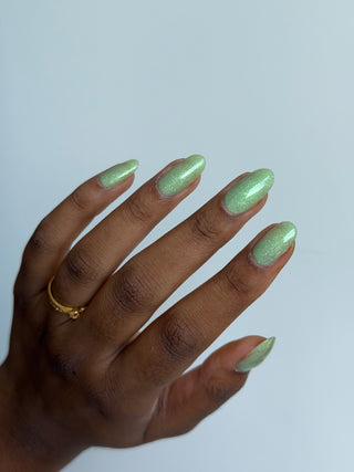 Image provided for Bee's Knees by a paid swatcher featuring the nail polish " Seafoam in my Blood "