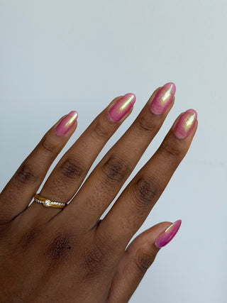 Image provided for Bee's Knees by a paid swatcher featuring the nail polish " Lamentation "