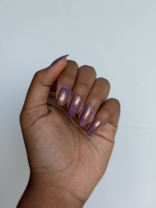 Image provided for Bee's Knees by a paid swatcher featuring the nail polish " Let the Ocean Take Me "