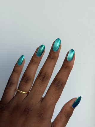 Image provided for Bee's Knees by a paid swatcher featuring the nail polish " I Can't Drown my Demons they Know How to Swim "