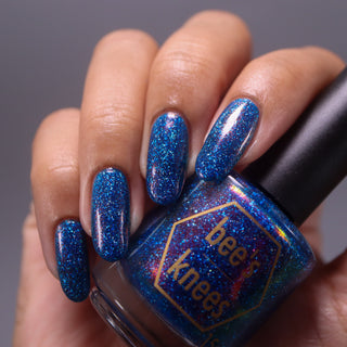 Image provided for Bee's Knees by a paid swatcher featuring the nail polish " Cold Heartedness "