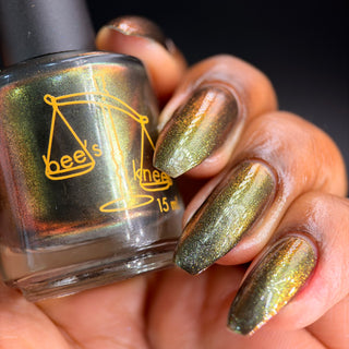 Image provided for Bee's Knees by a paid swatcher featuring the nail polish " Thank You for Choosing Me "