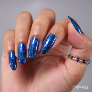 Image provided for Bee's Knees by a paid swatcher featuring the nail polish " Game Playing Deviant "