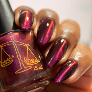 Image provided for Bee's Knees by a paid swatcher featuring the nail polish " What is Devotion Without Love? "