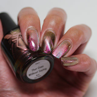 Image provided for Bee's Knees by a paid swatcher featuring the nail polish " That Goes Without Saying "