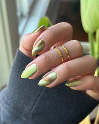 Image provided for Bee's Knees by a paid swatcher featuring the nail polish " This One is Declined "