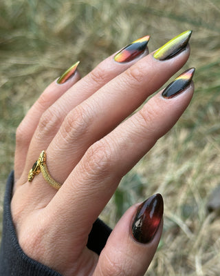 Image provided for Bee's Knees by a paid swatcher featuring the nail polish " Lease is Up "