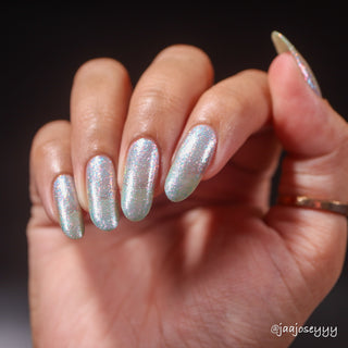 Image provided for Bee's Knees by a paid swatcher featuring the nail polish " Heartbreak "