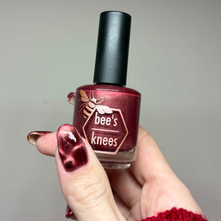 Image provided for Bee's Knees by a paid swatcher featuring the nail polish " Mother was Mine "