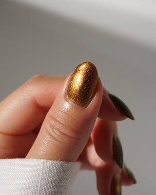 Image provided for Bee's Knees by a paid swatcher featuring the nail polish " I'm Nobody "