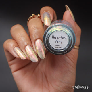 Image provided for Bee's Knees by a paid swatcher featuring the nail polish " The Archer's Curse "