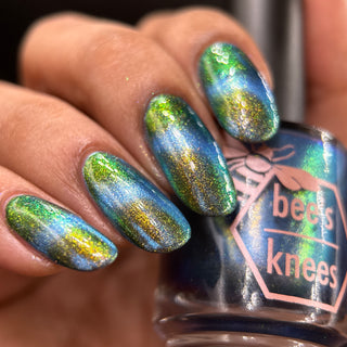 Image provided for Bee's Knees by a paid swatcher featuring the nail polish " I Will Change Your Destiny "