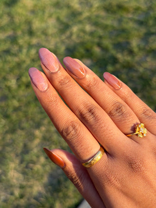 Image provided for Bee's Knees by a paid swatcher featuring the nail polish " She is Gone and I Long to Follow "