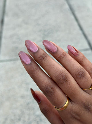 Image provided for Bee's Knees by a paid swatcher featuring the nail polish " She is Gone and I Long to Follow "