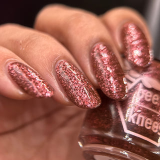 Image provided for Bee's Knees by a paid swatcher featuring the nail polish " The Narrow Limits of Academia "