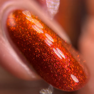 Image provided for Bee's Knees by a paid swatcher featuring the nail polish " The Dark Angel "