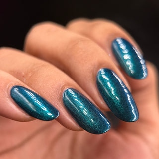 Image provided for Bee's Knees by a paid swatcher featuring the nail polish " Entirely Bewitching but so Odd "
