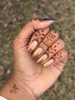 Image provided for Bee's Knees by a paid swatcher featuring the nail polish " We can Both be Human "