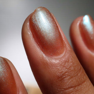 Image provided for Bee's Knees by a paid swatcher featuring the nail polish " Torrent "