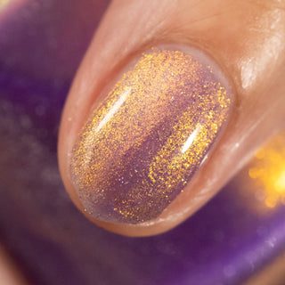 Image provided for Bee's Knees by a paid swatcher featuring the nail polish " Go Home "