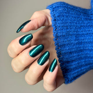 Image provided for Bee's Knees by a paid swatcher featuring the nail polish " Entirely Bewitching but so Odd "