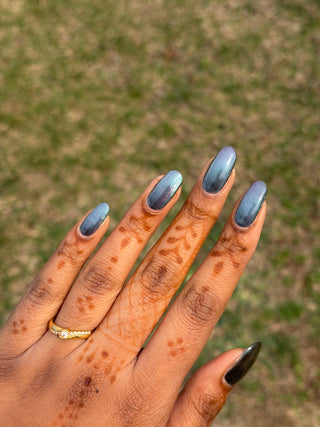 Image provided for Bee's Knees by a paid swatcher featuring the nail polish " Forgive Yourself into Existence "