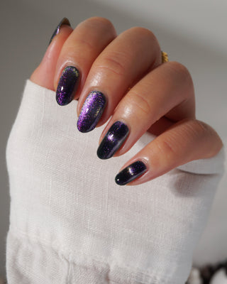 Image provided for Bee's Knees by a paid swatcher featuring the nail polish " Soon You Will Not Have to Drown "
