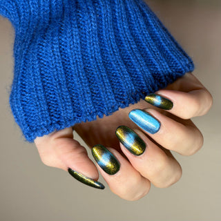 Image provided for Bee's Knees by a paid swatcher featuring the nail polish " I Will Change Your Destiny "