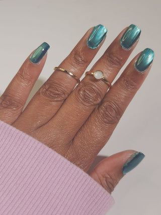Image provided for Bee's Knees by a paid swatcher featuring the nail polish " I'm Tired of Starving "