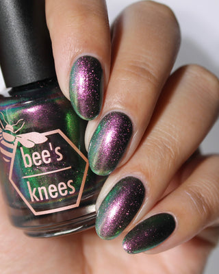 Image provided for Bee's Knees by a paid swatcher featuring the nail polish " I Would Demand a Companion "