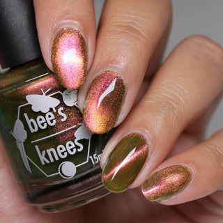 Image provided for Bee's Knees by a paid swatcher featuring the nail polish " I'm Nobody "