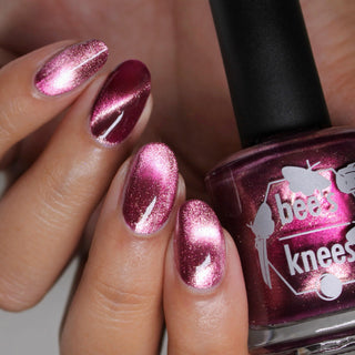 Image provided for Bee's Knees by a paid swatcher featuring the nail polish " I'm Prettier Than that Bitch Ever Was "