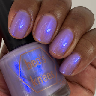 Image provided for Bee's Knees by a paid swatcher featuring the nail polish " I'm Your Motherf✨cking Executioner "